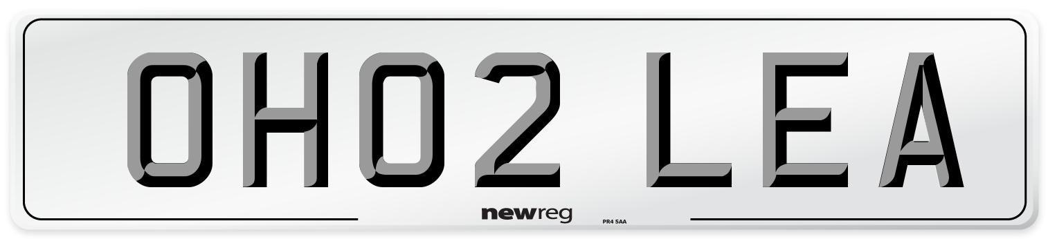 OH02 LEA Number Plate from New Reg